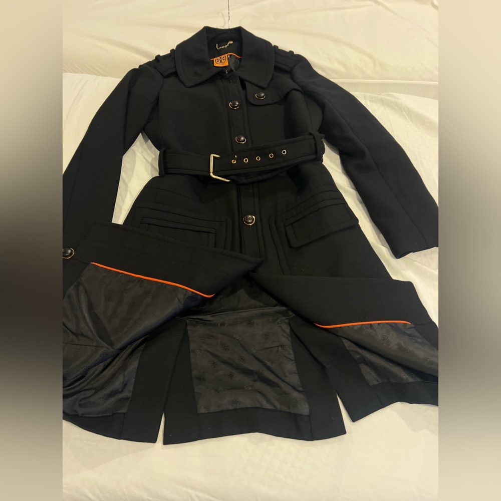 Y2K Tory BURCH Wool Pea Coat good overall condition show a little wear. - Picture 11 of 16